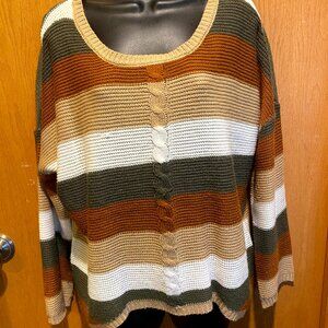 Ultra Flirt Color Block Striped Sweater